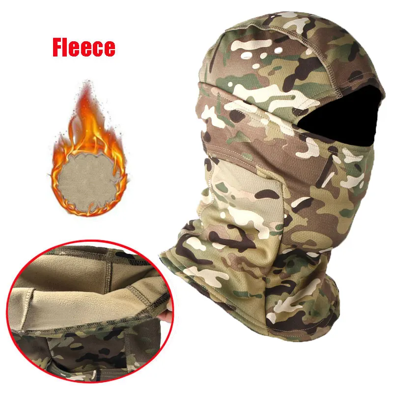 

Winter Fleece Tactical Military Balaclava Outdoor Hunting Cycling Hiking Skiing Scarf Snowboard Face Mask Windproof Men Women