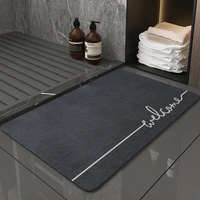 absorbent bath rug quick drying bath mat anti slip bathroom napa skin door mat tub side mat home floor rug carpet tapis