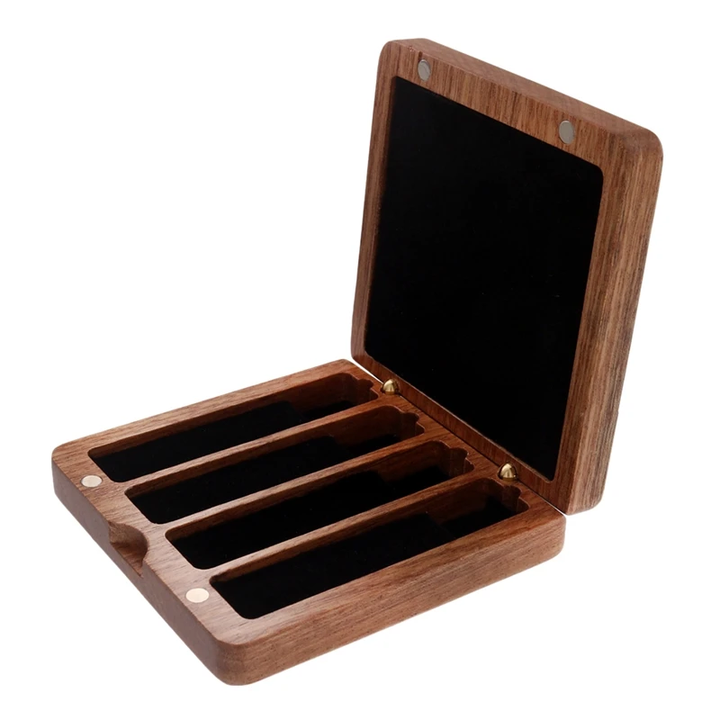 

Wood Saxophone Reed Case,Reeds Storage Box For Soprano Saxophone Clarinet Oboe Reed