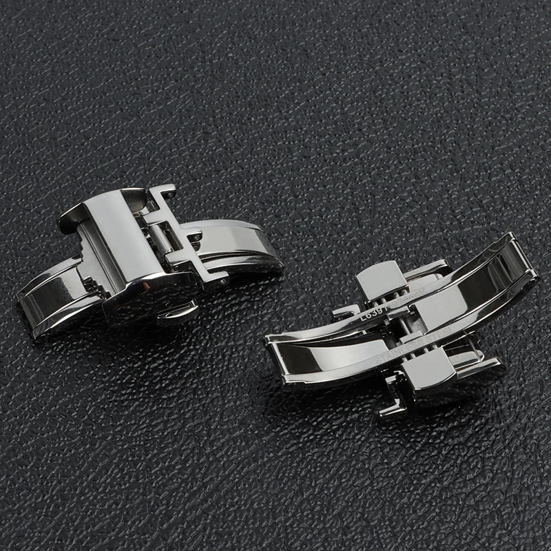 

Super Quality 18mm Stainless Steel Butterfly Buckle for Longines Strap Watchband Deployment Folding Clasp Garland Series Logo on