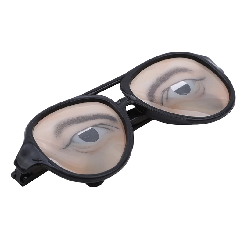 

2/3D Performance Props Men And Women Funny Glasses Christmas April Fools Day Whole Person Toys Plastic