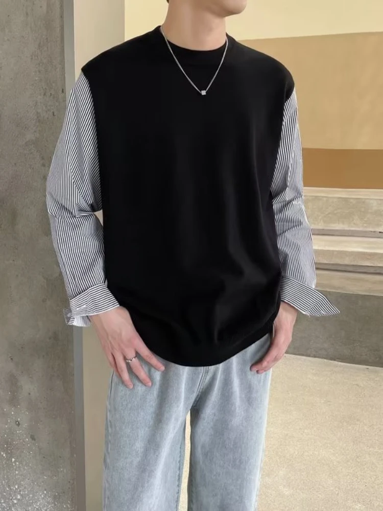 

Новинка Осень-Зима корейские модные вязаные свитера пуловеры джемпер с длинным рукавом Стильная мужская одежда повседневные свитшоты