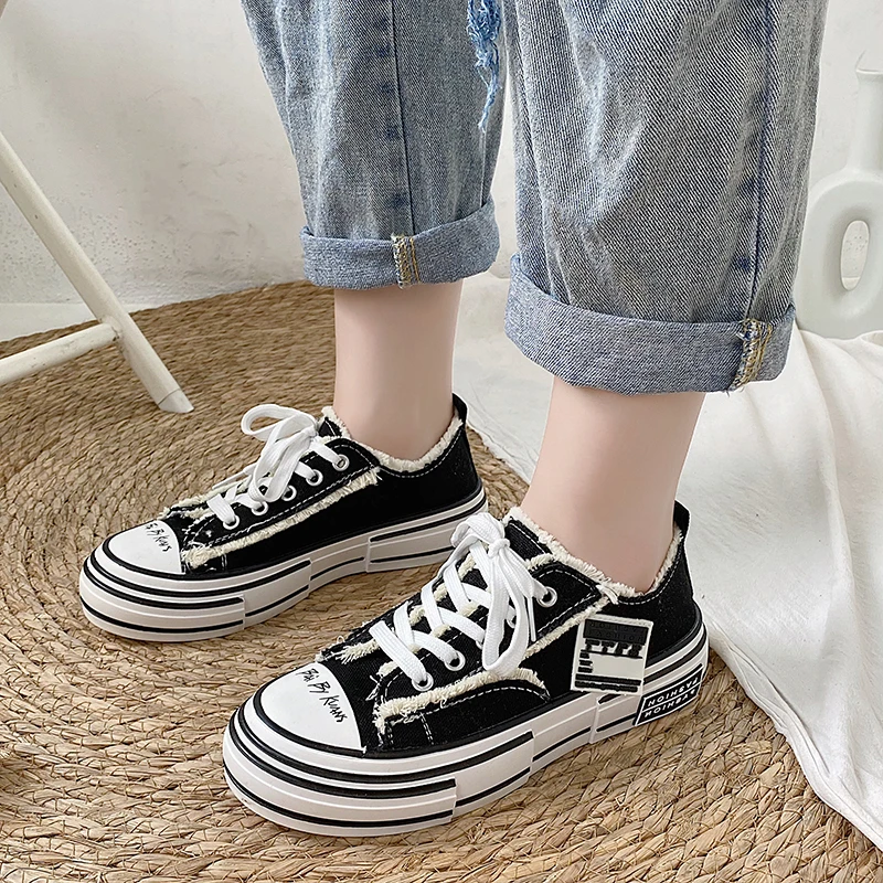 

Women's Canvas Platform Sneakers for Zapatillas Deportivas Mujer Women Sports Shoes Fashion Flats Walking Chaussure Femme Female