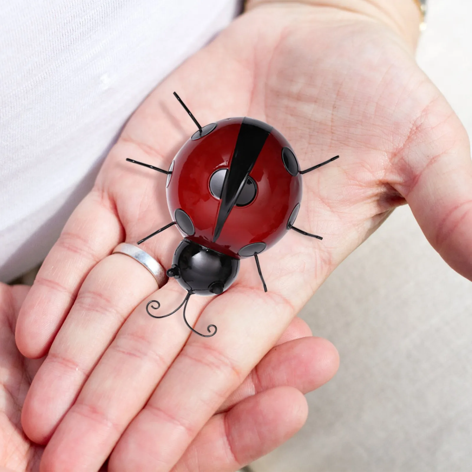 Металлическая Декоративная фигурка божьей коровки из кованого железа настенное