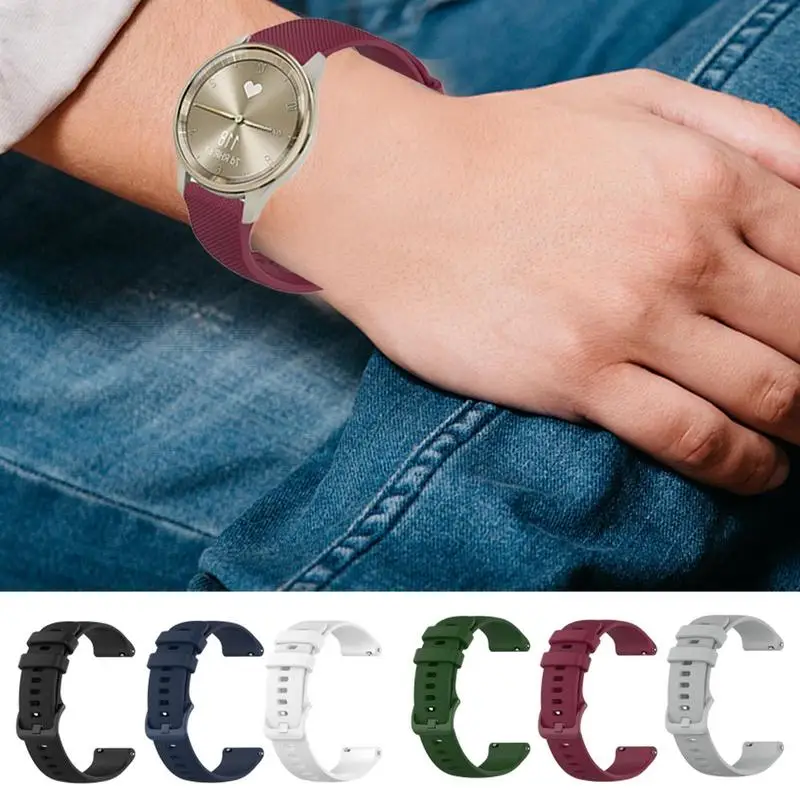 

Мягкий силиконовый ремешок для garminvivomove, трендовый классический спортивный ремешок для часов, сменный ремешок для спортивных наручных часов