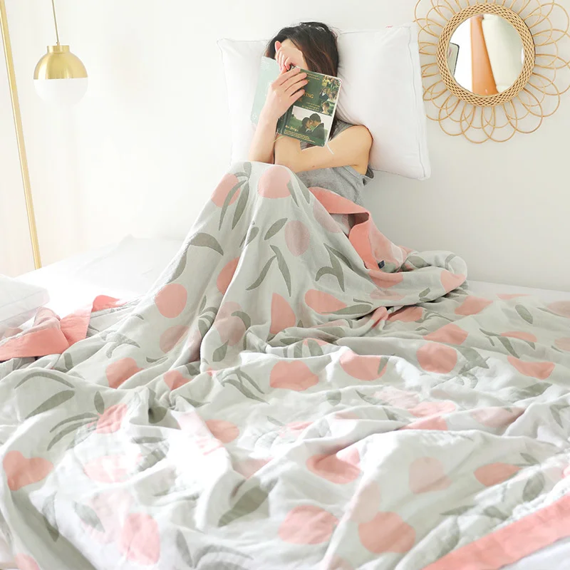 

Cotton Gauze Muslin Towel Blanket For Teens Adult Child Lightweight Soft Bedding Coverlet Summer Air Conditioning Nap Blankets
