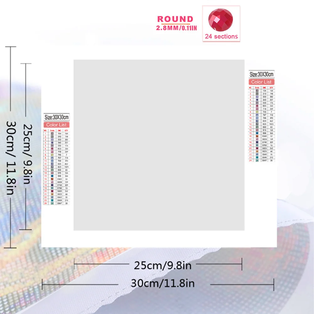 Алмазная Картина Животное Большой Рубинт Круглый Полный Охват Вышивка Крестиком
