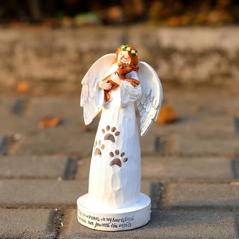 

Fairy Statue Garden Ornament Resin Craft Angel Statue Candle Holder Candlestick Nordic Style Home Desktop Decoration