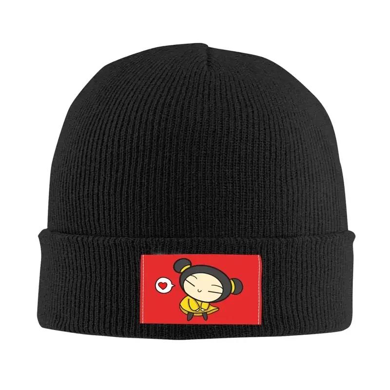 Желтая вязаная шапка с ветрозащитным покрытием Love Pucca Вязаная Шапка-бини