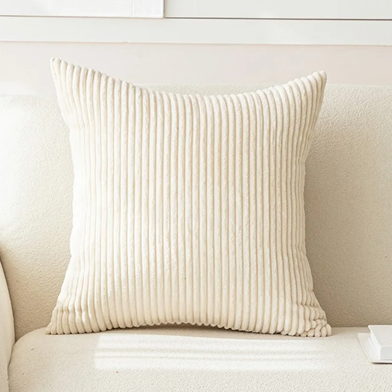 

Бархатные наволочки 18x18, бежевый, белый