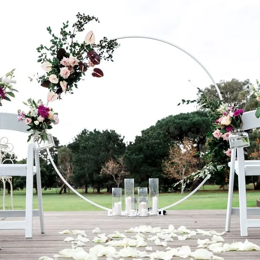 

Circle Balloon Arch Stand Plastic Wreath Frame Holder Ring Ballon DIY Column Base Baby Shower Birthday Wedding Party Decor