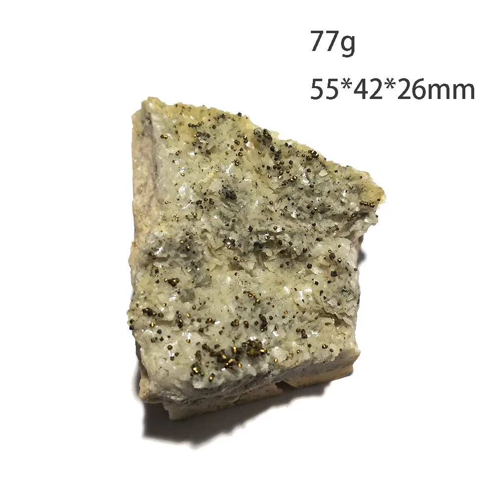 

77g C4-4A Natural Calcite Pyrite Mineral Crystal Specimen From Hubei PROVINCE CHINA