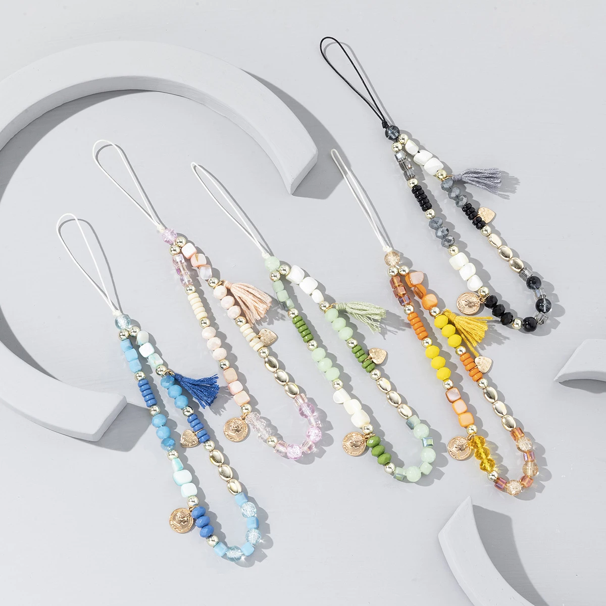 

2023 Fashion Tassel Pendant Beaded Mobile Phone Chain Charm Cellphone Case Hanging Rope Women Telephone Phone Lanyard Jewelry