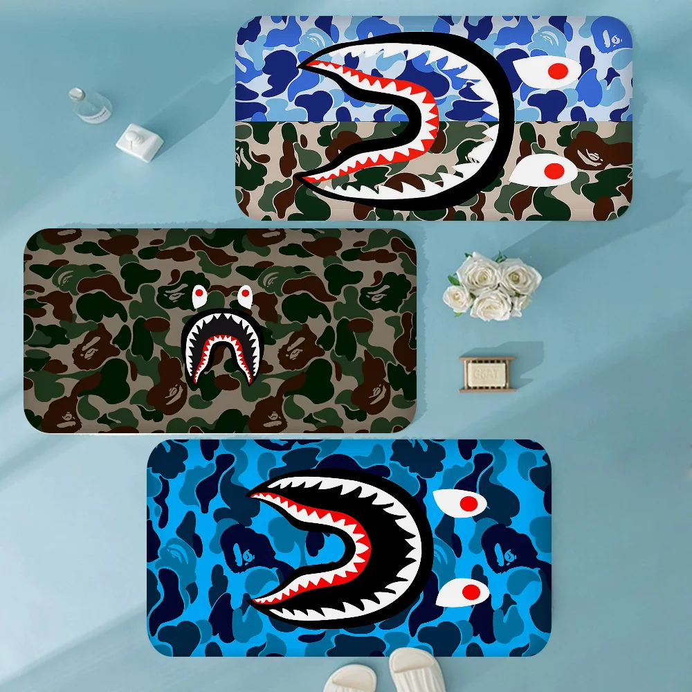 B-BAPE Floor Mat Rectangle Anti-slip Home Soft Badmat Front Door Indoor Outdoor Welcome Doormat
