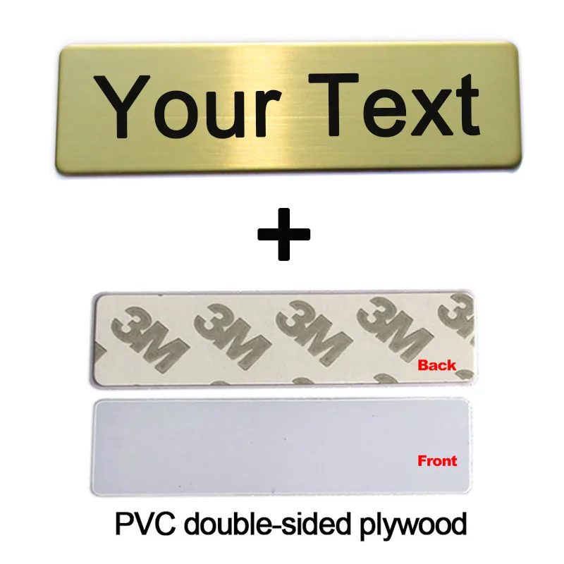 

1Pcs 70x20MM Customizable Brooches Pin Personalized Engraved Your Text Logo