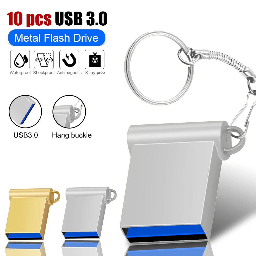 

Металлический Мини USB флеш-накопитель, 10 шт., 3,0, карта памяти 128 ГБ, 64 ГБ, 32 ГБ, 16 ГБ, флешка 64 ГБ, 128 ГБ, высокоскоростной USB флеш-накопитель, флешка