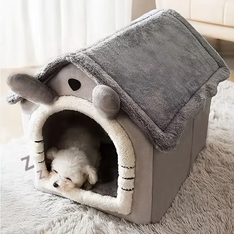 

Pet House For Dog & Cat, Washable Dog House, Fluffy Warm Cat Bed For Indoor Cats, Cute Cat House, M