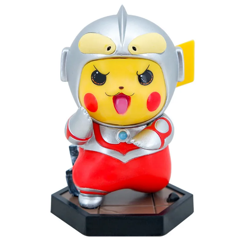 

Pokemon Figures Pikachu Cos Ultraman Model 10cm Kawaii Statue Cute Collect Action Figure Pocket Monster Toys For Children Gift