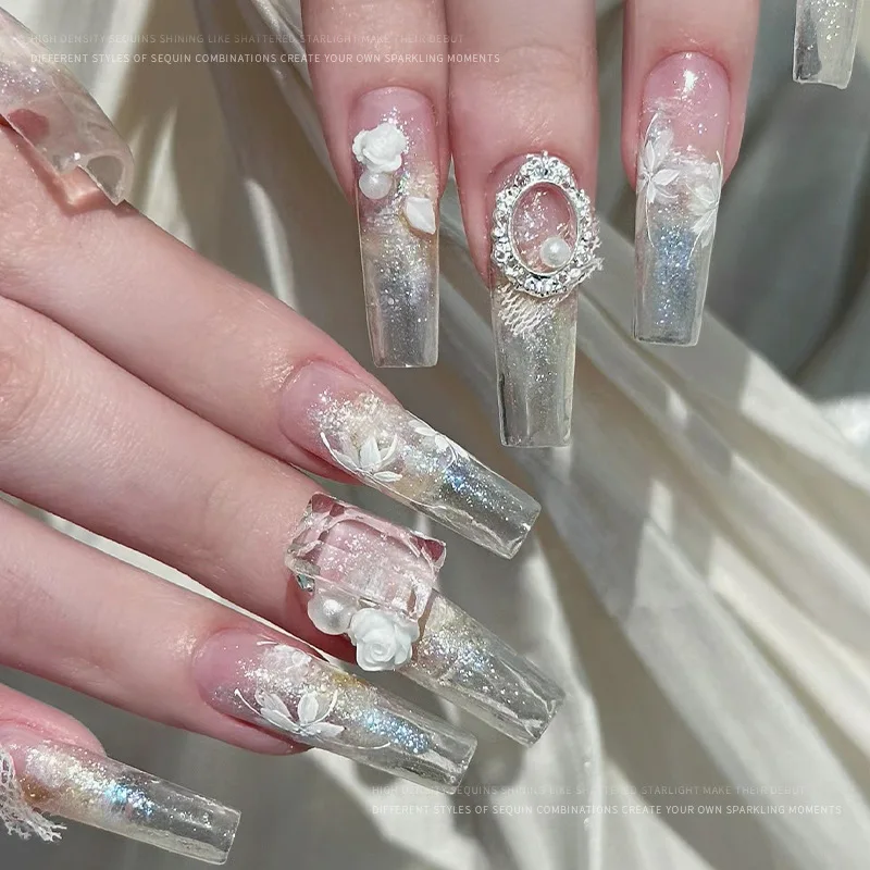 1 шт. цветная паста для маникюра с блестками