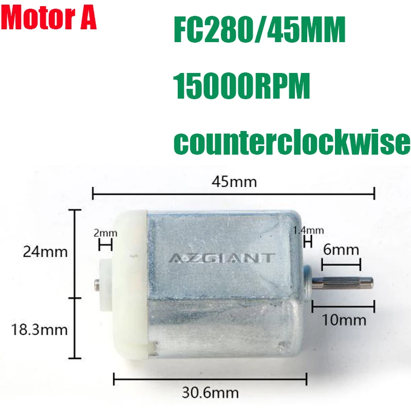 Магнитный двигатель Azgiant FC280 высокоскоростной мощный электродвигатель 12 В