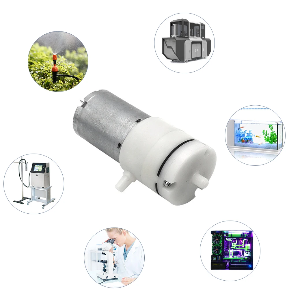 

370A 12V Mini Air Pump Low Noise Electric Micro Vacuum Booster Motor For Beauty Instrument Medical Treatment Garden Aquarium