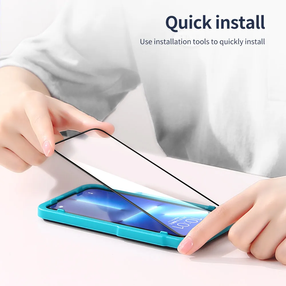 SmartDevil Tempered Glass Screen Protector For iPhone 13 Pro Max Full Cover Glass For iPhone 13 mini HD Anti Blue Light