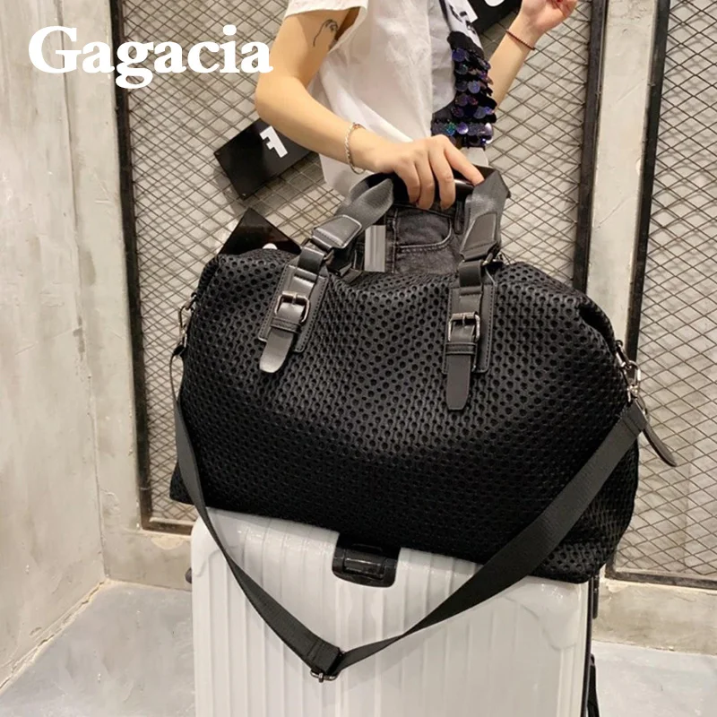 GAGACIA Ladies Large Capacity Travel Handbag For Women Simple Leisure Bag Adaptation Trolley Case Messenger Durable Outdoor Bag