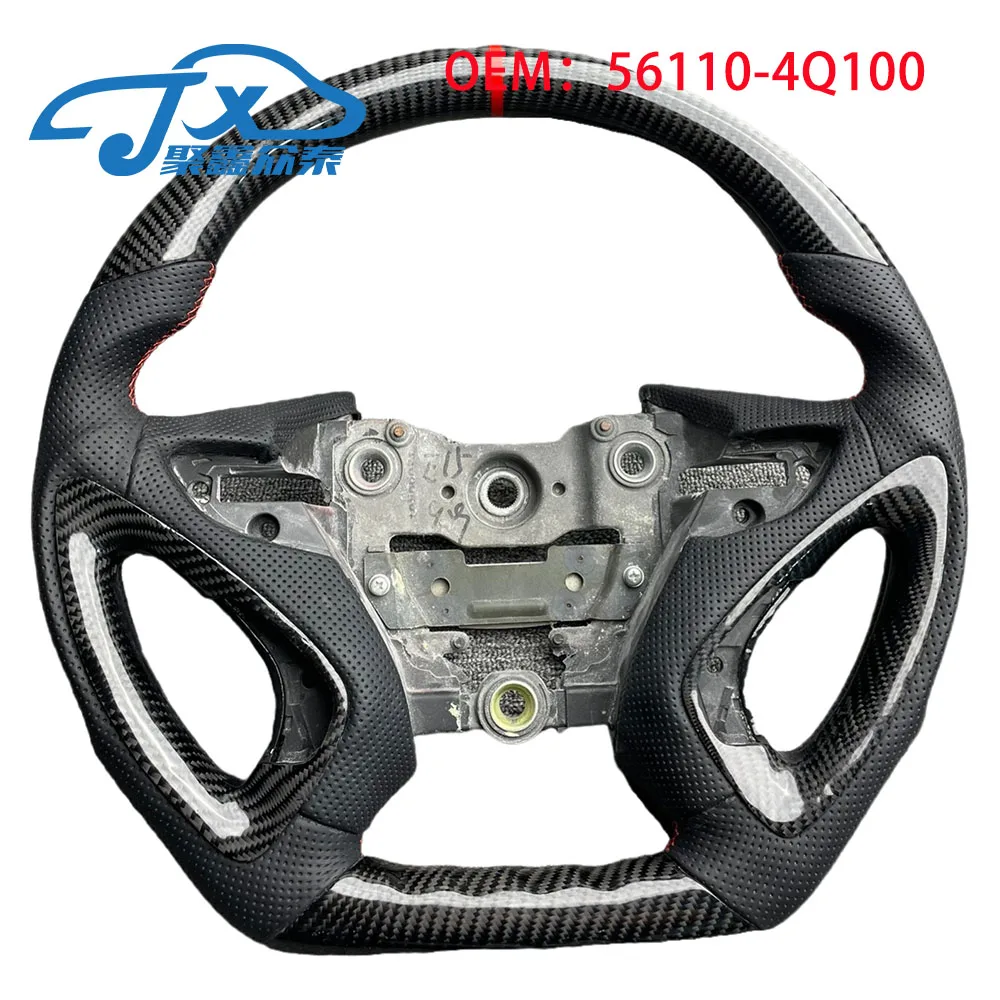 

Leather carbon fiber multifunctional steering wheel For HYUNDAI sonata YF 2011 2012 2013 2014 56110-3S100 561103S100