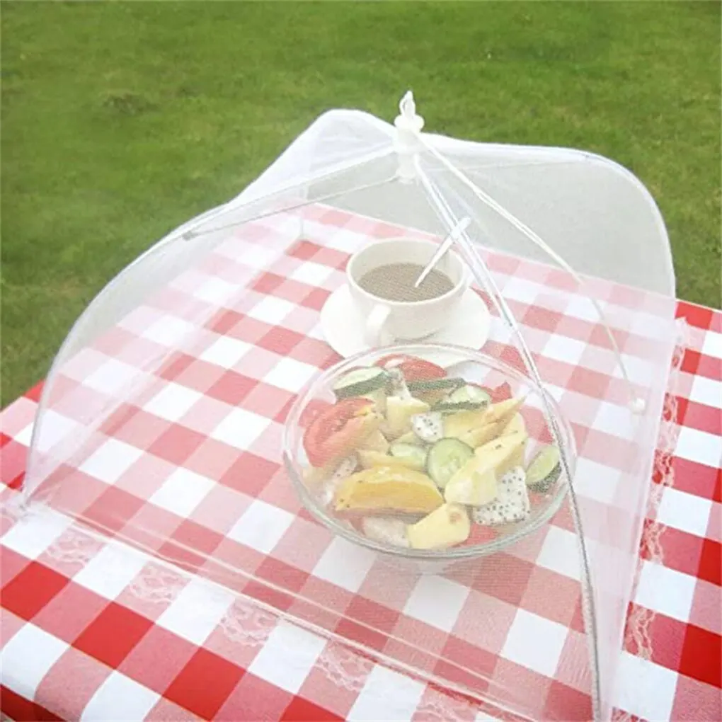 

6Pcs Portable Umbrella Style Food Cover Anti Mosquito Meal Cover Lace Table Home Using Food Cover Kitchen Gadgets Cooking Tools