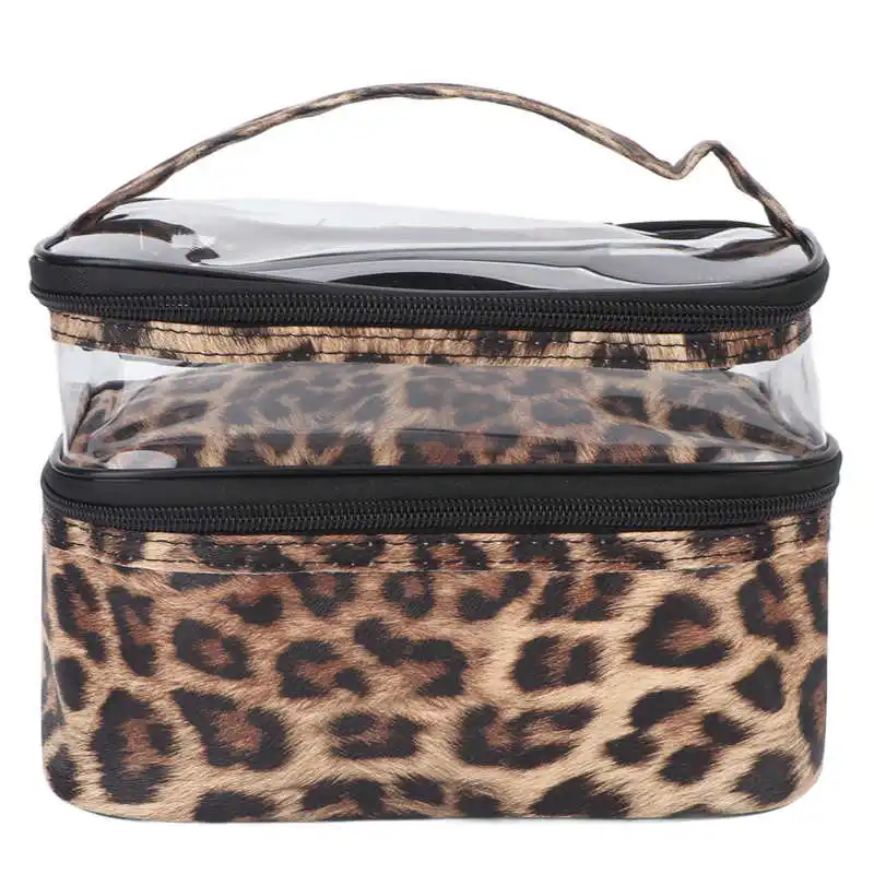 

Double Layer Cosmetic Bag Multifunctional Zipper Design Makeup Bag for Cosmetic Storage