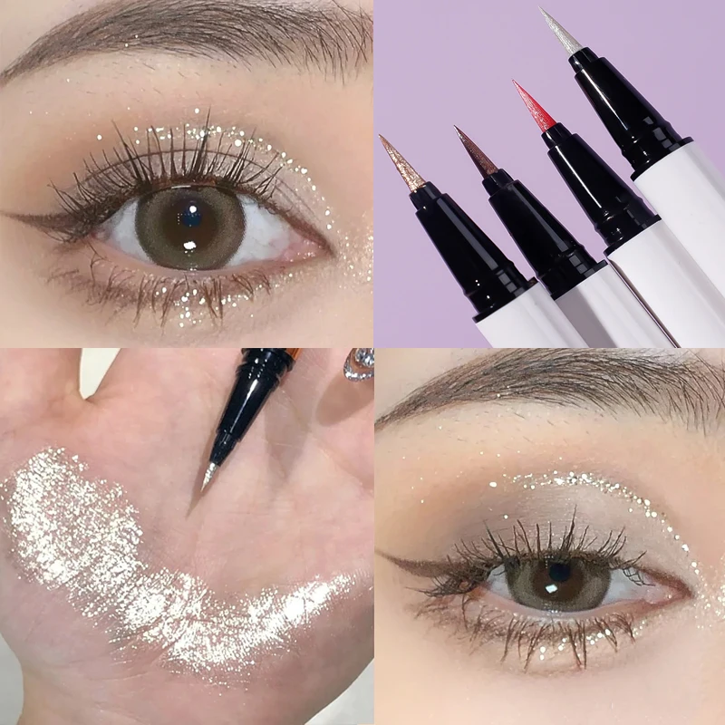 

1PC Lying Silkworm Eyeliner Pencil Glitter Eyeshadow Pen Long-lasting Waterproof Shiny Glitter Eyeliner Outline Pen Stick Makeup