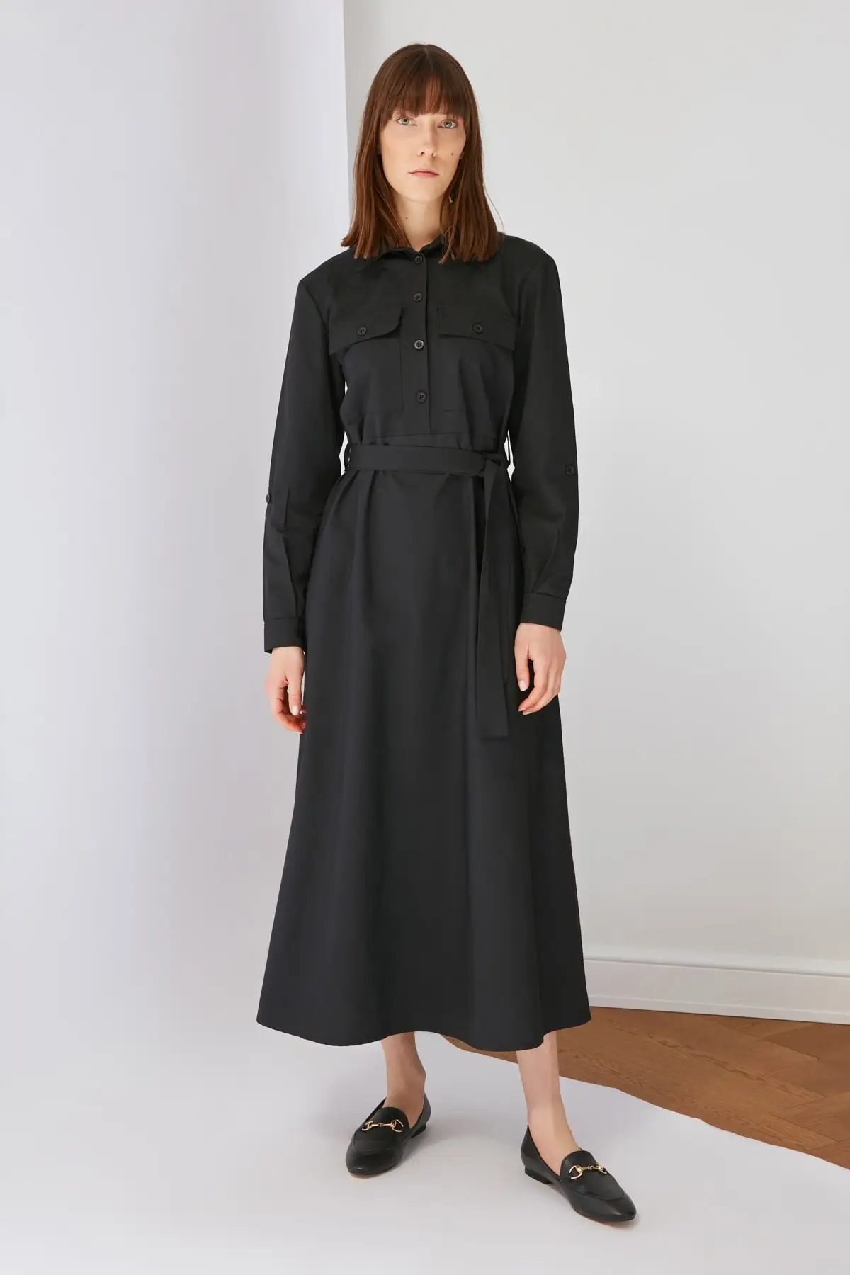 

Trendyol Shirt Collar Hijab Dress TCTSS21EL3442