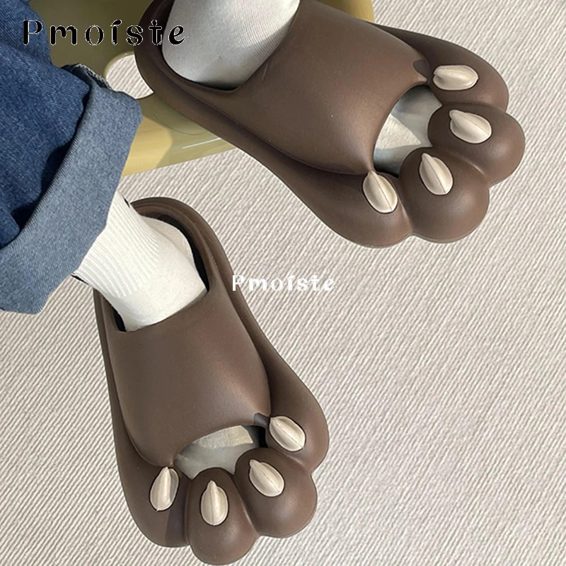 Platform Women's Home Slippers Cute Cat Summer Shoes for Woman Wear-resistant Non-slip Designer Slides 2023 EVA Slipper Outdoor
