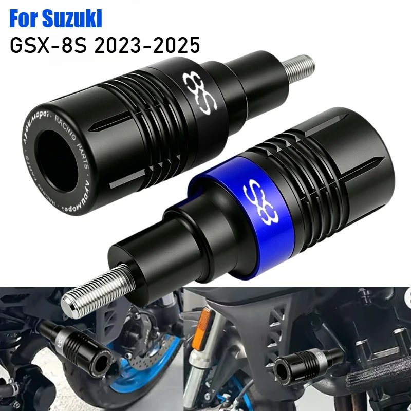 Фото Для мотоцикла Suzuki GSX-8S GSX 8S 2023-2025: Защитные слайдеры рамы с ЧПУ, защита обтекателя, противоударные накладки, аксессуары №1
