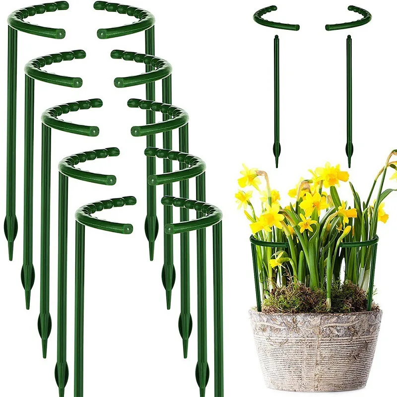 

4/6pc Plastic Plant Support Pile Stand for Flowers Greenhouse Arrangement Rod Holder Orchard Garden Bonsai Tool invernadero