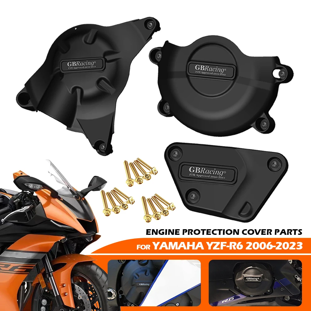 

R6 Motorcycle Engine Cover For YAMAHA YZF-R6 2006-2016 2017 2018 2019 2020 2021 2022 2023 Engine Protection Cover Accessories