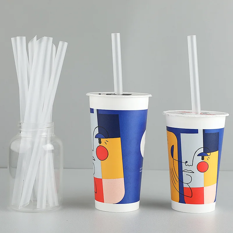 

Double Child Milk Tea Thick Straw Disposable Plastic Cola Beverage Creative Straw Independent Packaging Flat Straw S1177