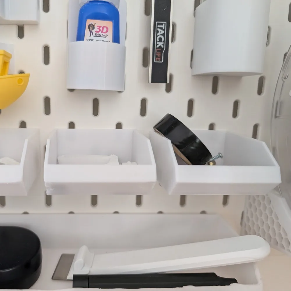 Фото Стойка-органайзер для инструментов для IKEA Skadis, пластиковая компактная подвесная коробка для хранения, прочная стойка для хранения из полипропилена «сделай сам», кухонные аксессуары №4
