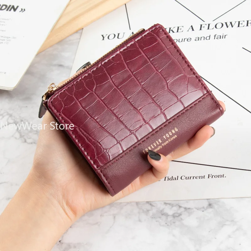 Женский кошелек с крокодиловым принтом маленькие женские кошельки на молнии
