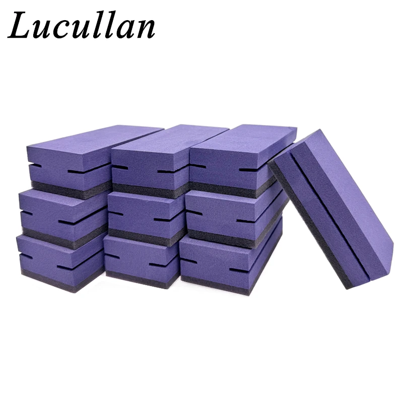 

Аппликатор керамического покрытия Lucullan Purple с темно-синей замшевой одеждой, идеальный комплект для автомобильного керамического покрытия
