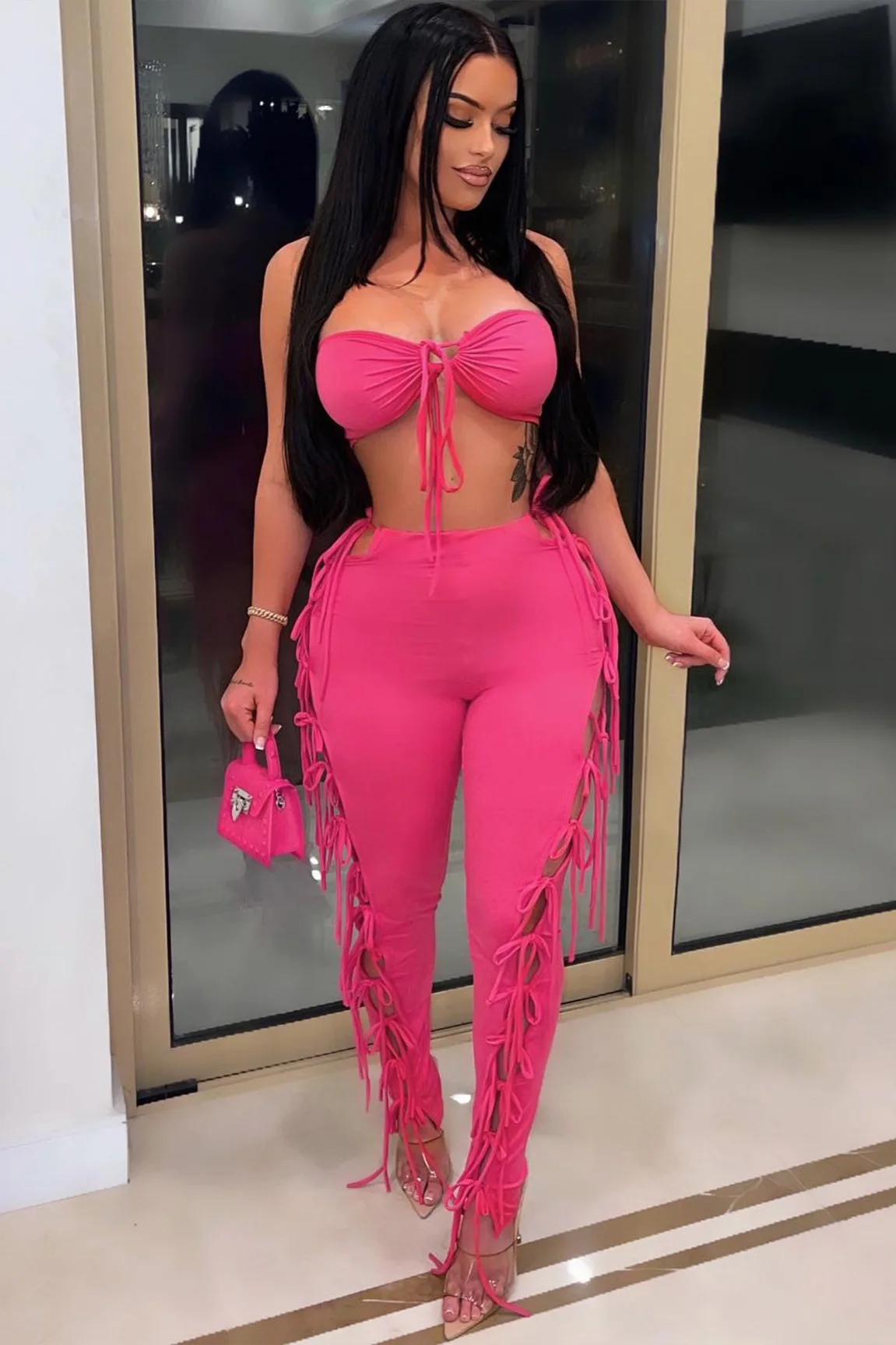 

Костюм спортивный женский из двух предметов, элегантный брючный костюм, лето