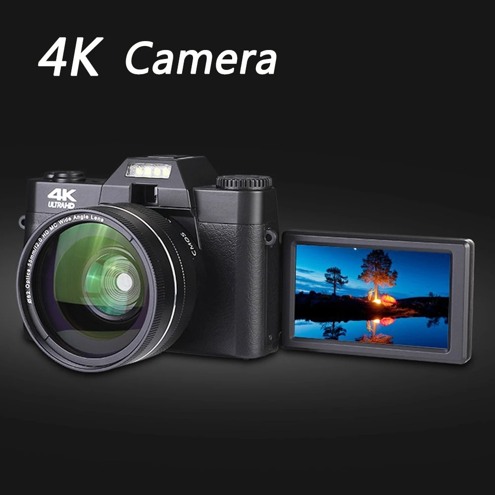 4K Mini Digital Camera 48MP Micro single Camera Vlogging Camera 30FPS WI-FI 16X Zoom Video Camera Camcorder  Profissional Camera