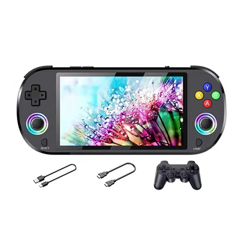 Фото Домашняя игровая консоль M22 Pro Retro с 64 ГБ памяти, 5,0-дюймовым IPS-дисплеем, RGB LED-джойстиком, поддержкой LINUX/Emelec 4.3, для воспроизведения видео с PS1. №1