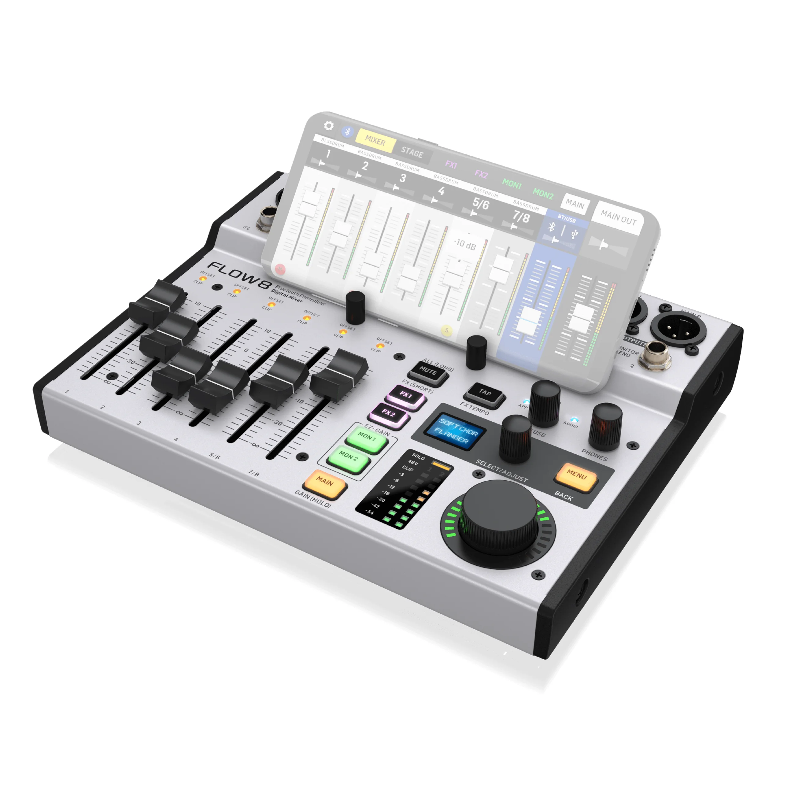 BEHRINGER FLOW8 FLOW 8 8-входной цифровой микшер с Bluetooth аудио и управлением через