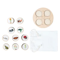 1 set life cycle wooden tray models figures wooden life cycle figure wooden cycle model animals cycle model