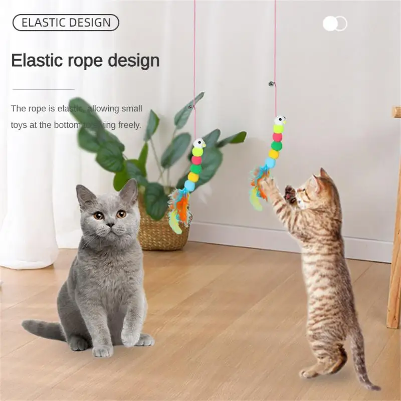 

Hanging Simulation Cat Toy Funny Self-hey Interactive Toy For Kitten Playing Teaser Wand Toy Cat Supplies Interactive Cat Toy