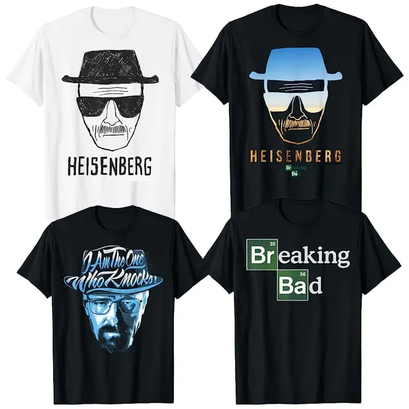 Футболка Breaking Bad Periodic Square I Am The One Who Knocks Blue Hue Portrait Tee Забавные топы Heisenberg Desert Horizon