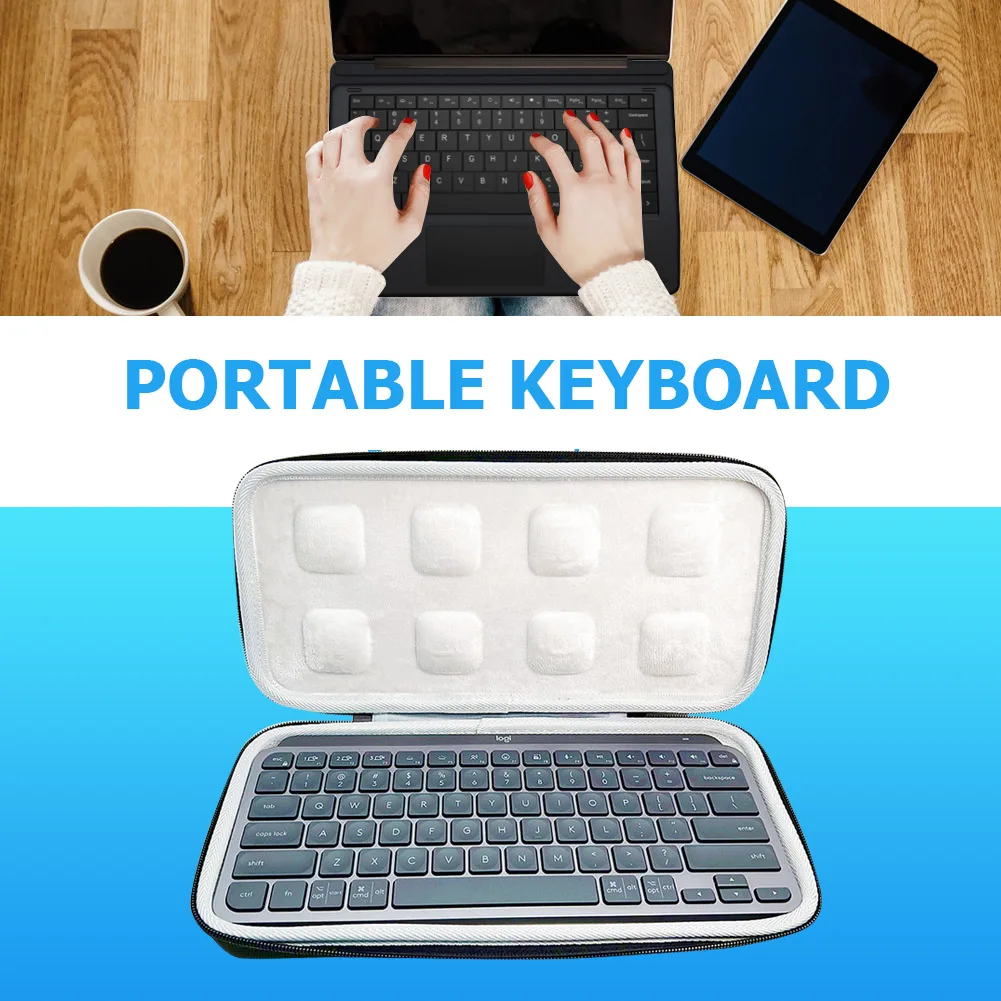 Портативный жесткий чехол с клавиатурой для Logitech MX Keys Мини сумка на молнии