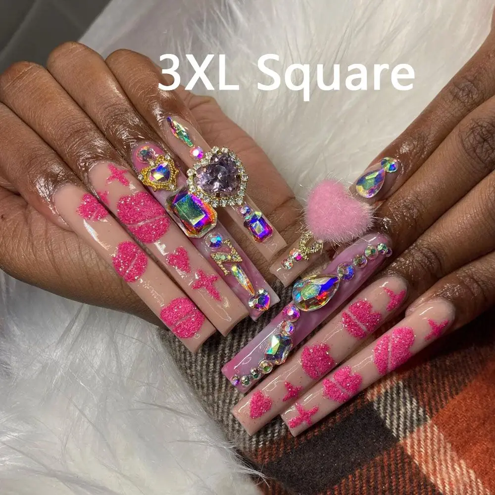 

504 шт./пакет XXXL накладные ногти накладные гвозди балерины гроб No C-Curve супер длинные накладные ногти 3XL