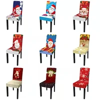 christmas chair cover for kitchen cheap cute cartoon patterns printed dining chair cover with back home decoration 22202cm 1pc